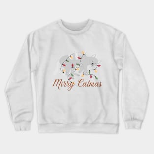 Merry Catmas Sleeping Cat Crewneck Sweatshirt